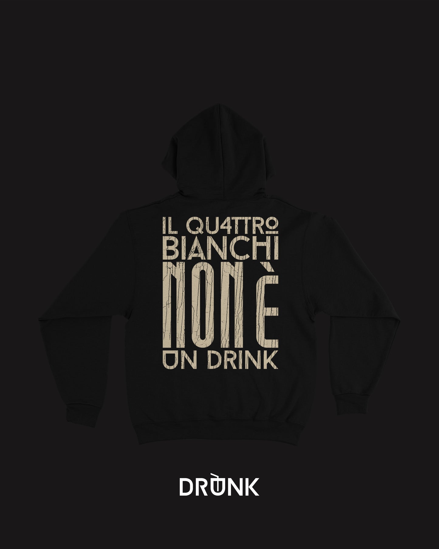 Hoodie IL 4 BIANCHI NON È UN DRINK Beige