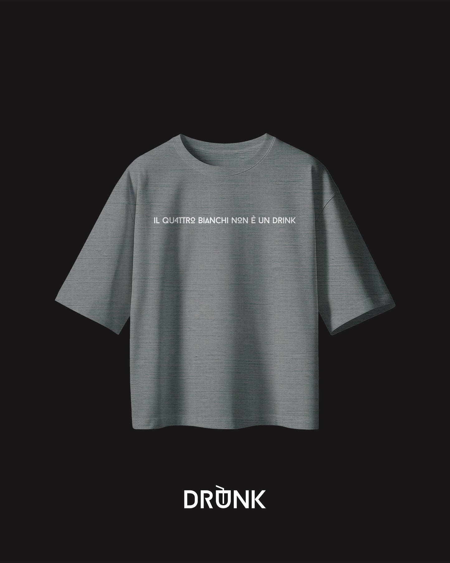 Il quattro bianchi non è un drink - T-Shirt Grafite e Dettagli Bianchi