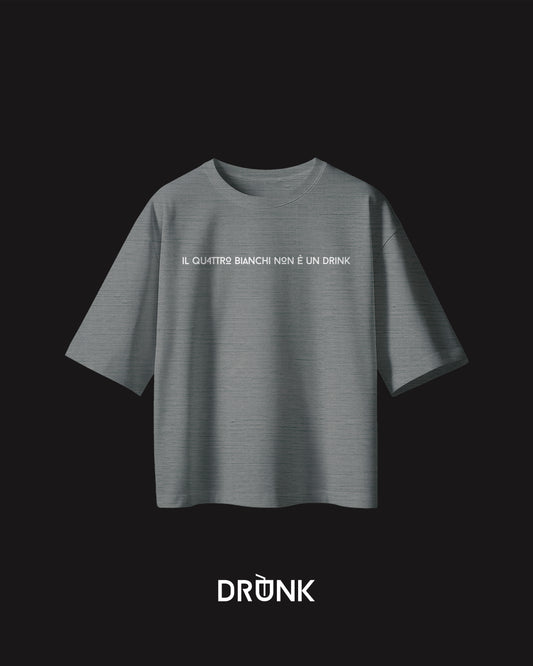Il quattro bianchi non è un drink - T-Shirt Grafite e Dettagli Bianchi