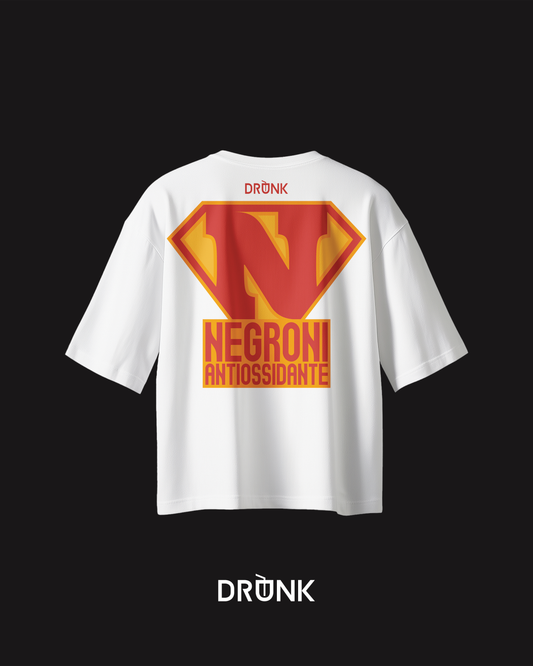 Negroni Antiossidante - T-Shirt Nera e Dettagli Arancioni e rossi