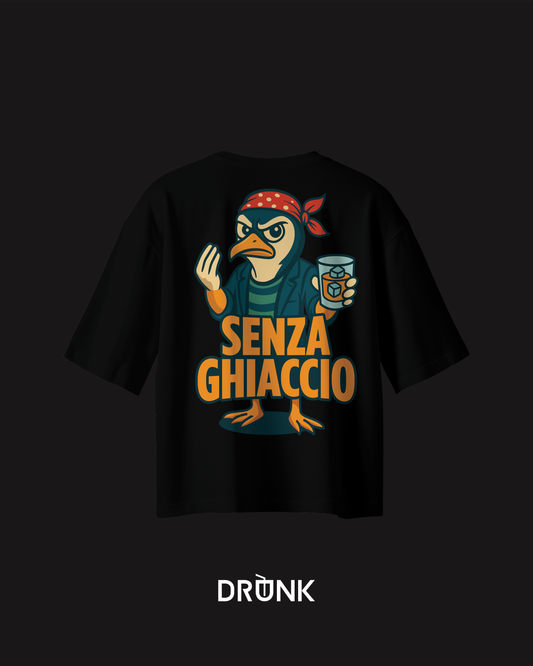 Senza Ghiaccio - T-Shirt Nera con pinguino (Copia)